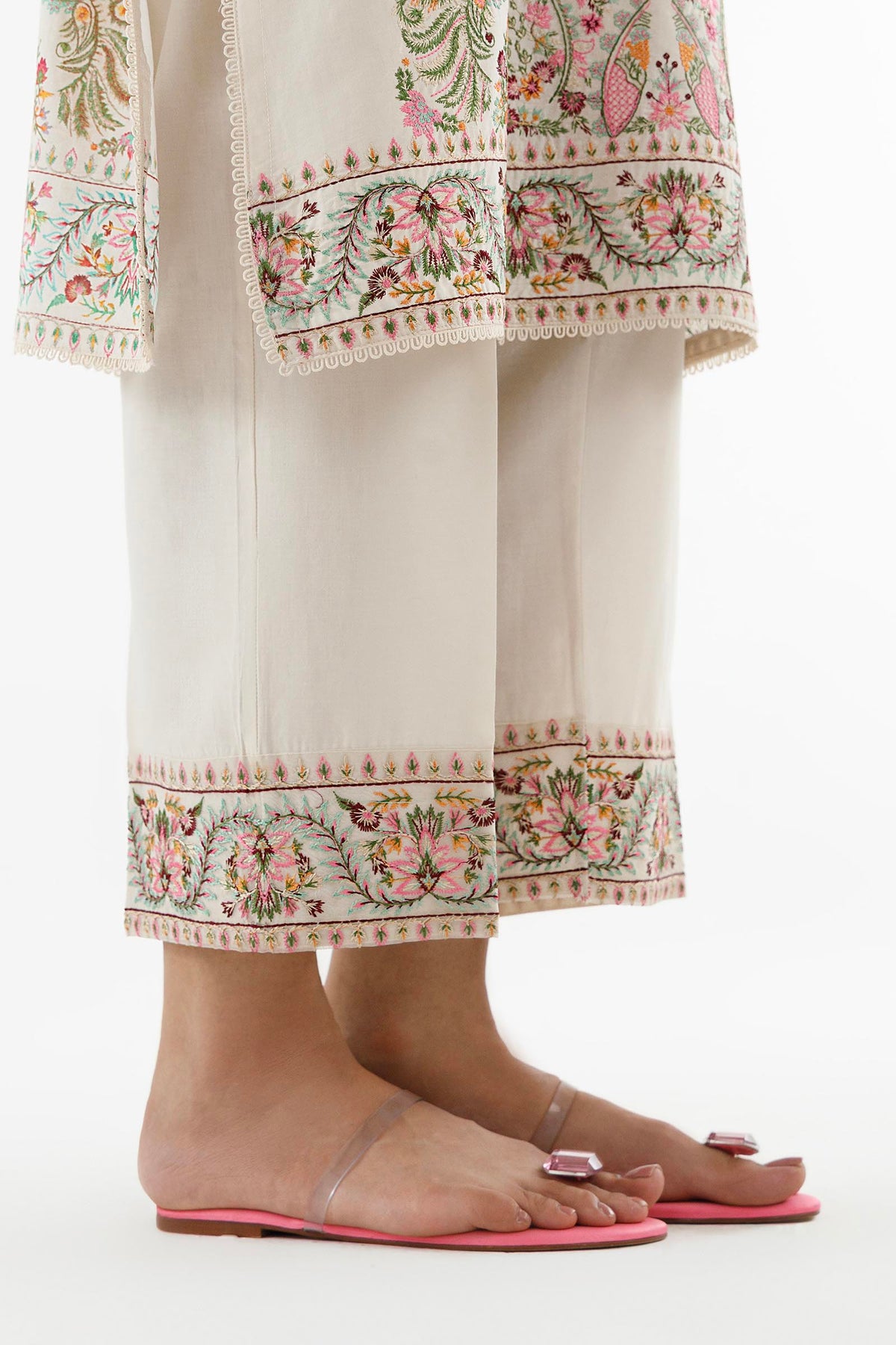 Stitched Embroidered Lawn Suit