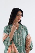 Stitched Embroidered Cambric Suit