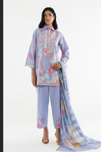 Stitched Embroidered Lawn Suit