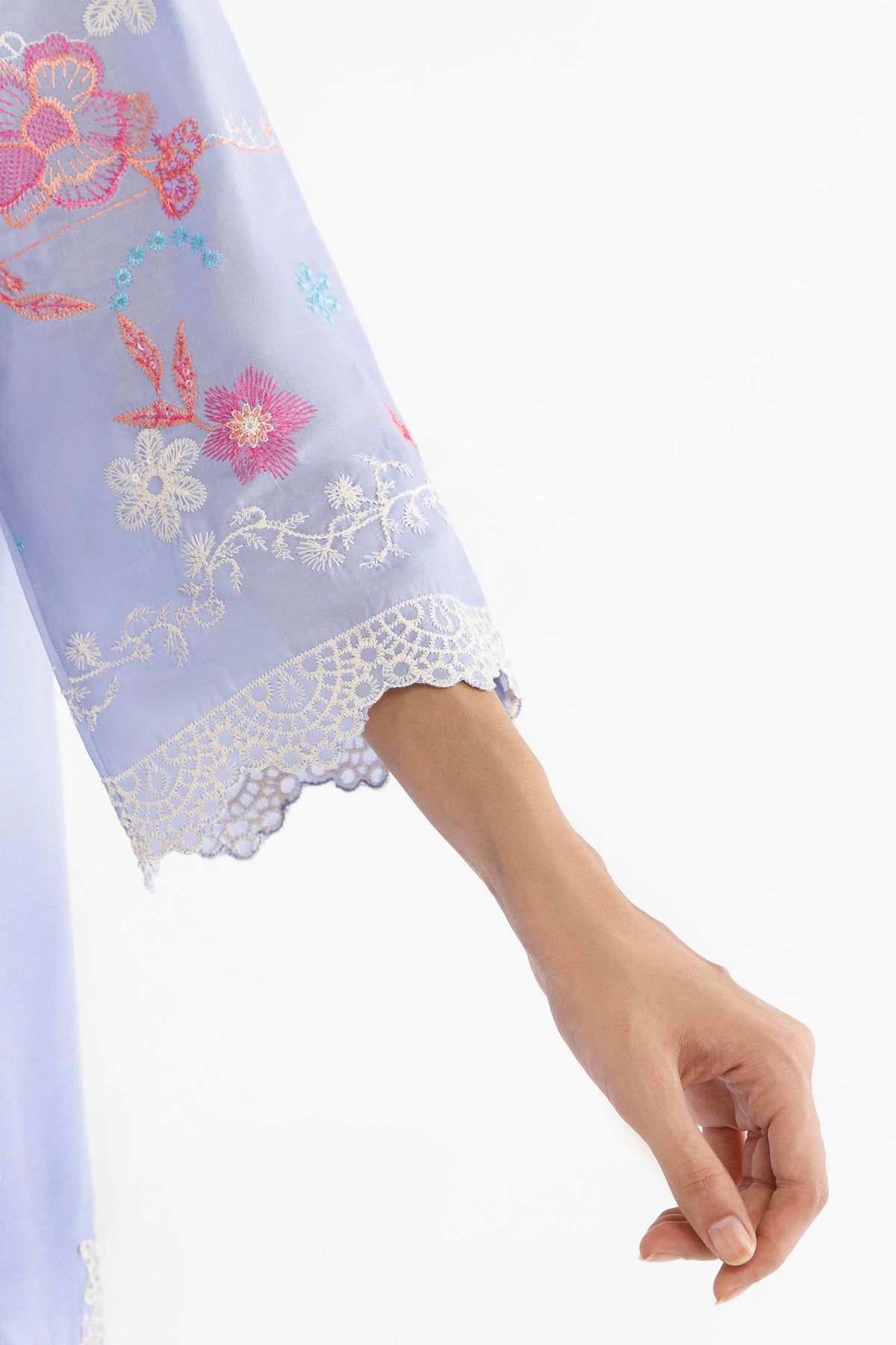 Stitched Embroidered Lawn Suit