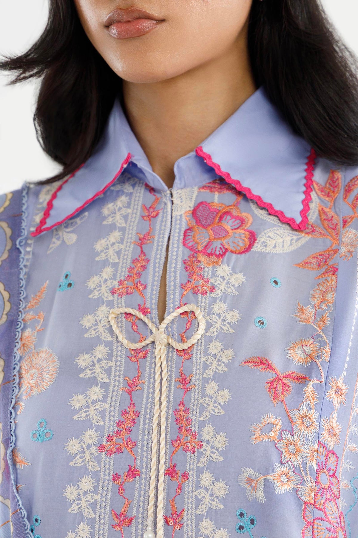 Stitched Embroidered Lawn Suit