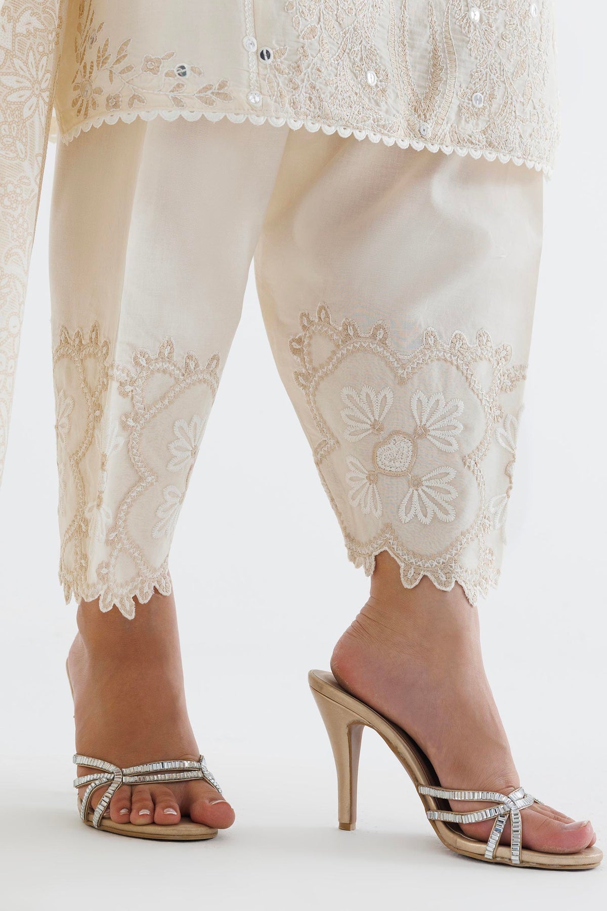 Stitched Embroidered Cambric Suit