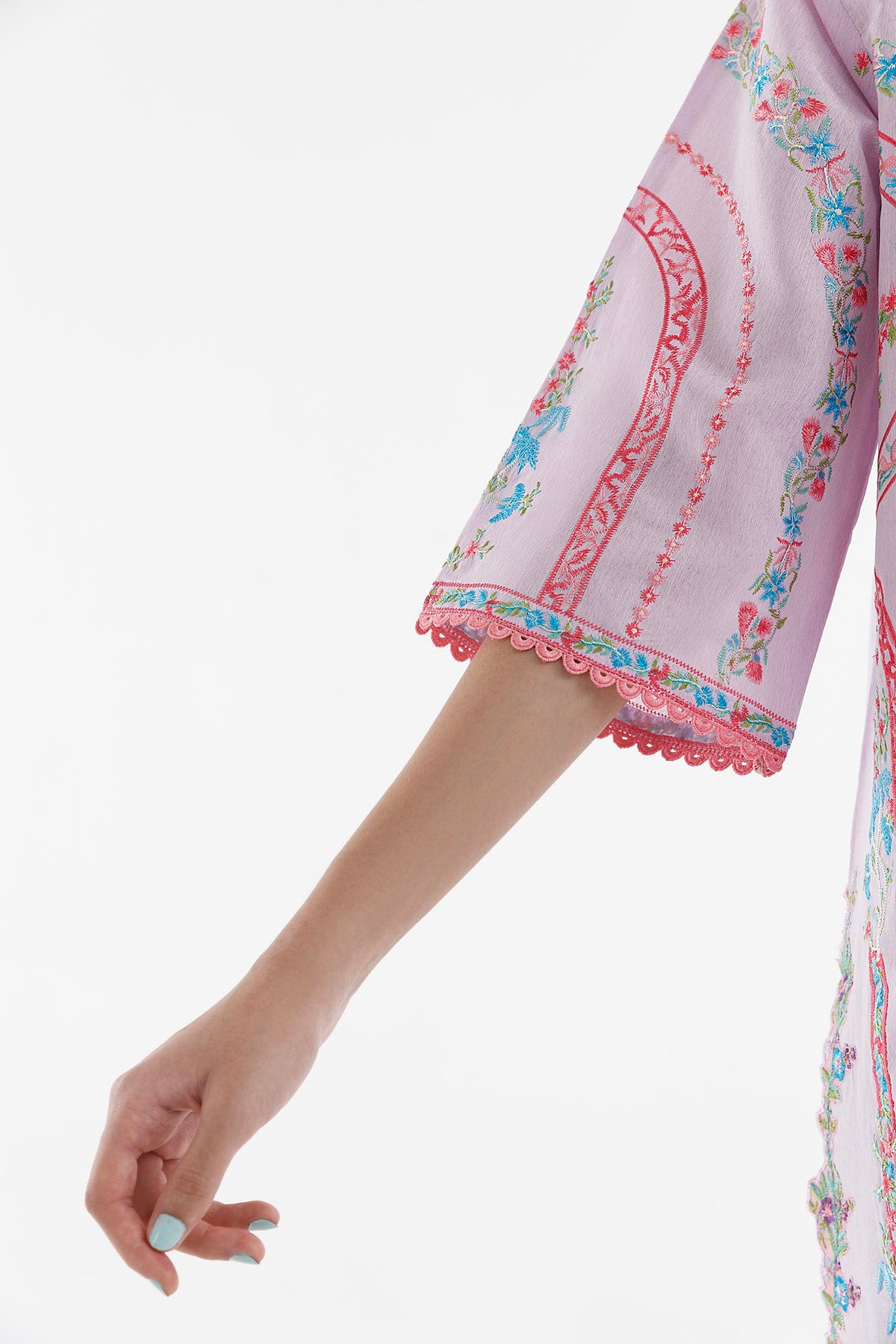 Stitched Embroidered Muzlin Lawn Suit