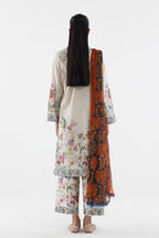 Stitched Embroidered Muzlin Lawn Suit