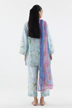 Stitched Embroidered Muzlin Cambric Suit