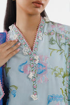 Stitched Embroidered Muzlin Cambric Suit