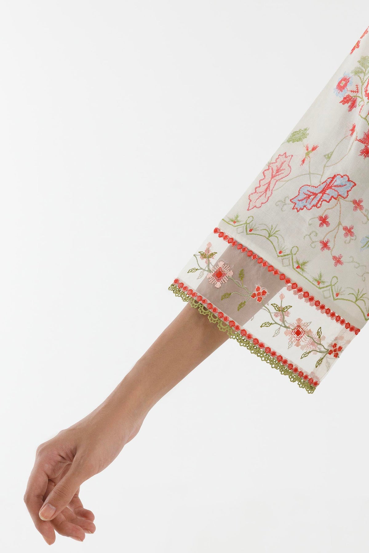 Stitched Embroidered Muzlin Lawn Suit