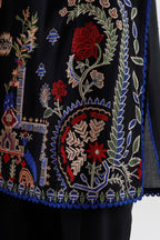 Stitched Embroidered Muzlin Cambric Suit