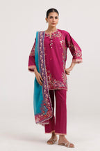 Stitched Embroidered Muzlin Lawn Suit