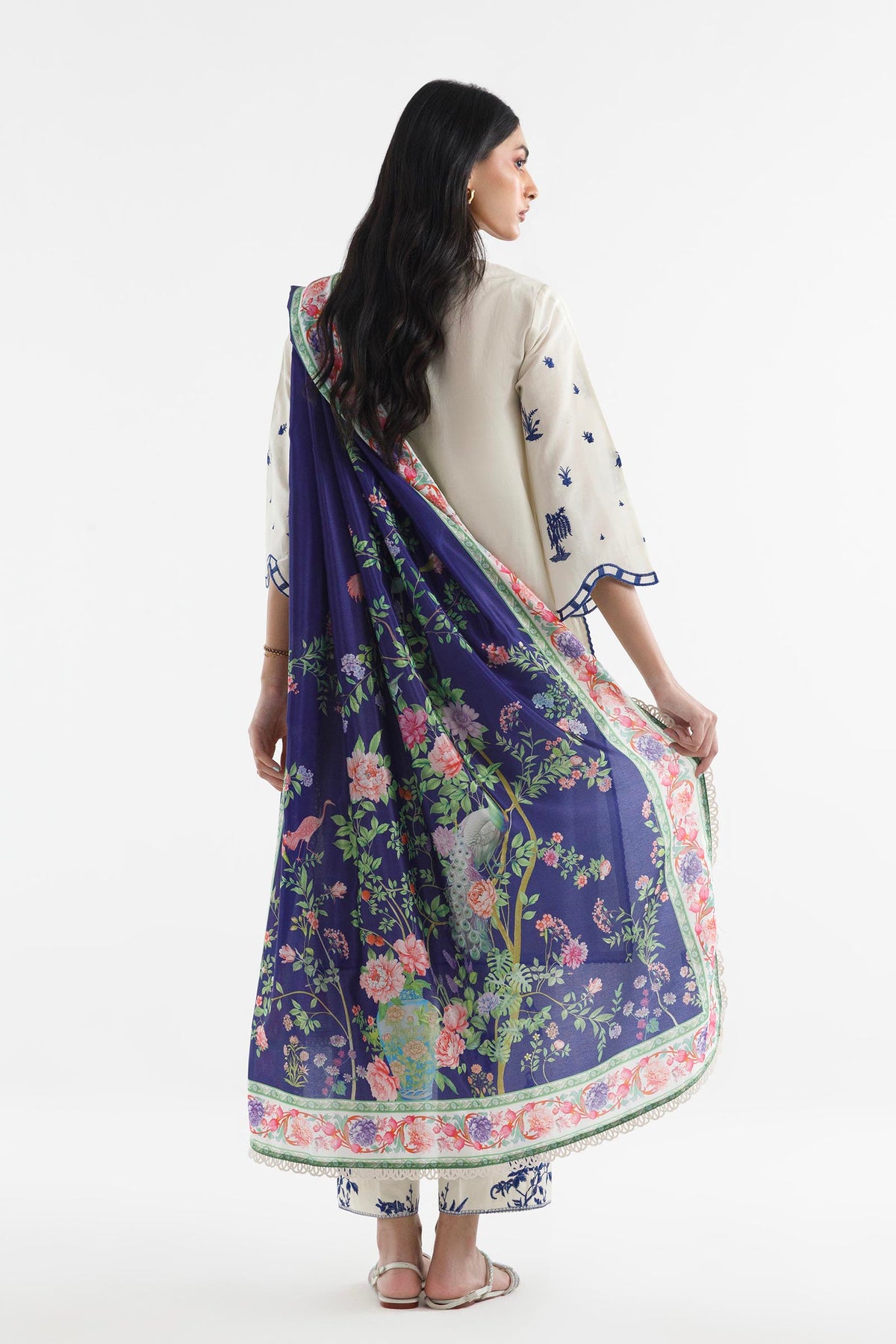 Stitched Embroidered Muzlin Lawn Suit