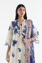 Stitched Embroidered Muzlin Lawn Suit