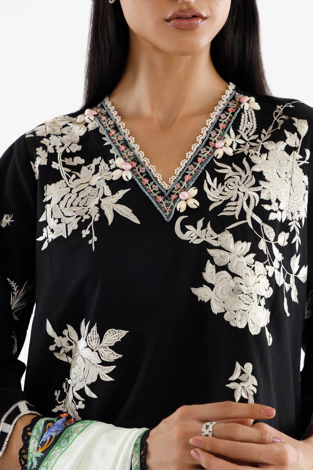 Stitched Embroidered Lawn Suit