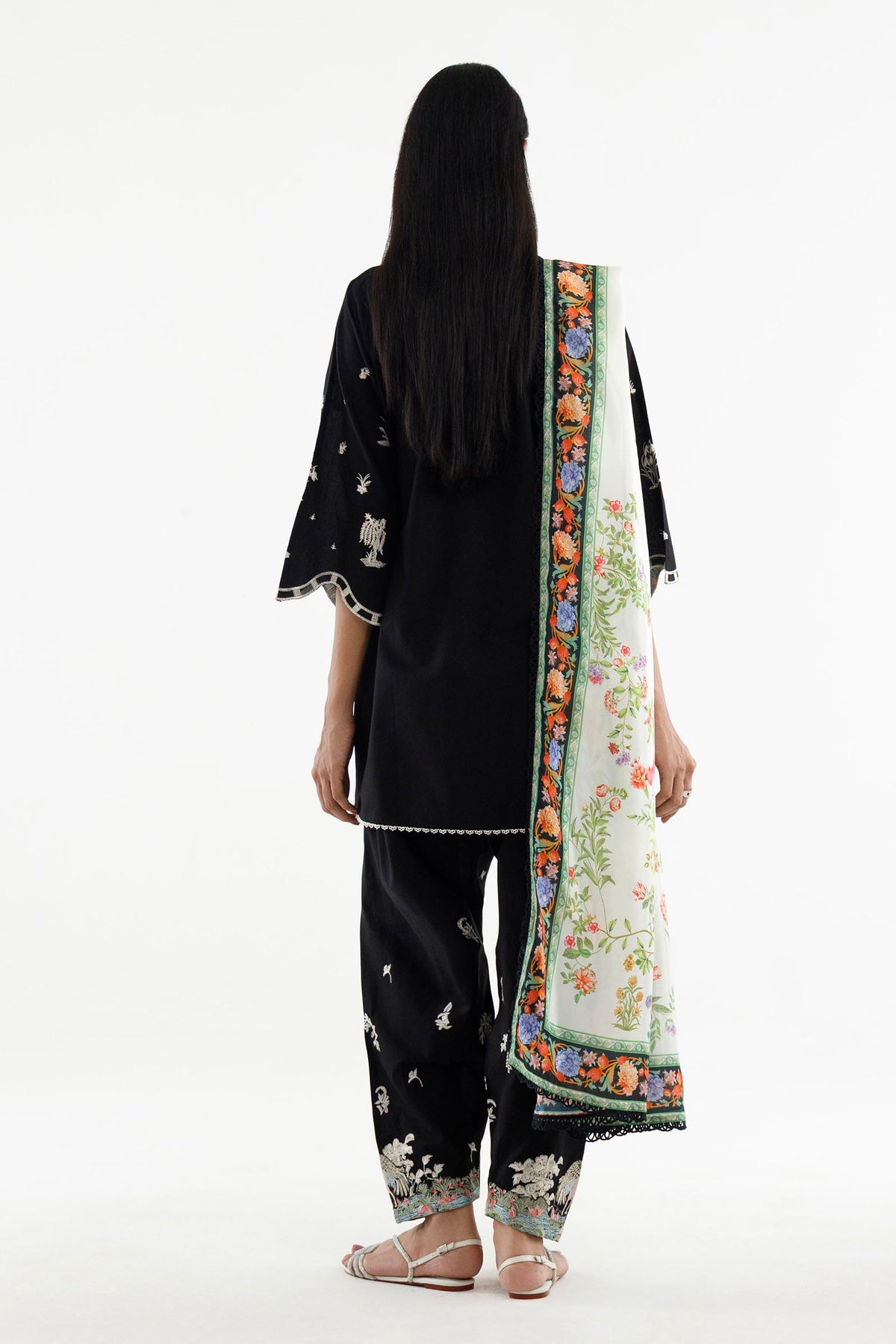 Stitched Embroidered Lawn Suit