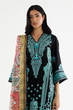 Stitched Embroidered Lawn Suit