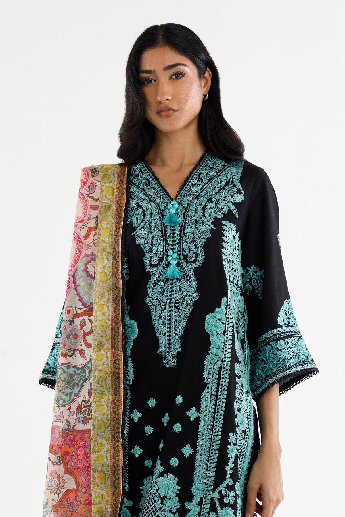 Stitched Embroidered Lawn Suit