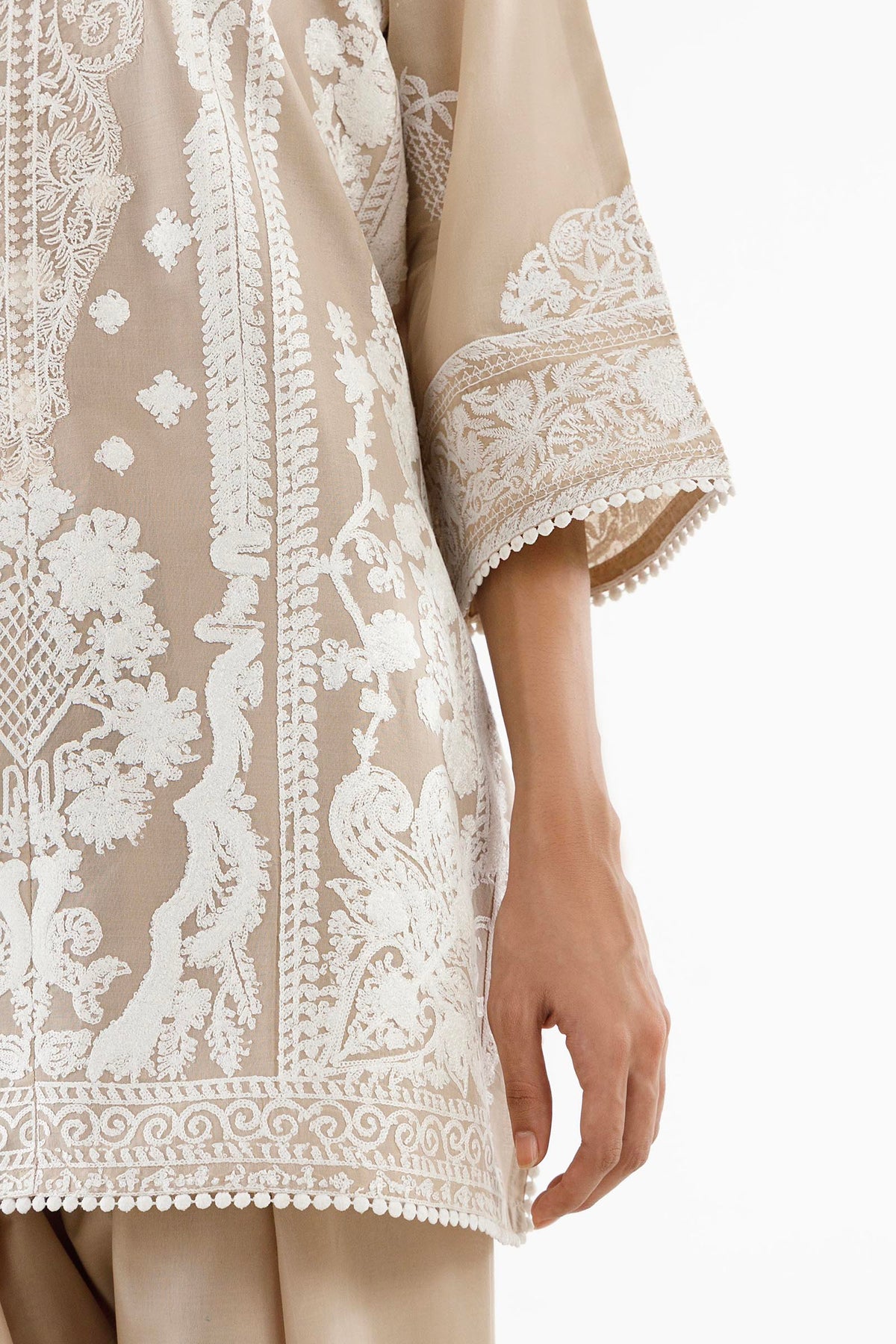 Stitched Embroidered Muzlin Lawn Suit