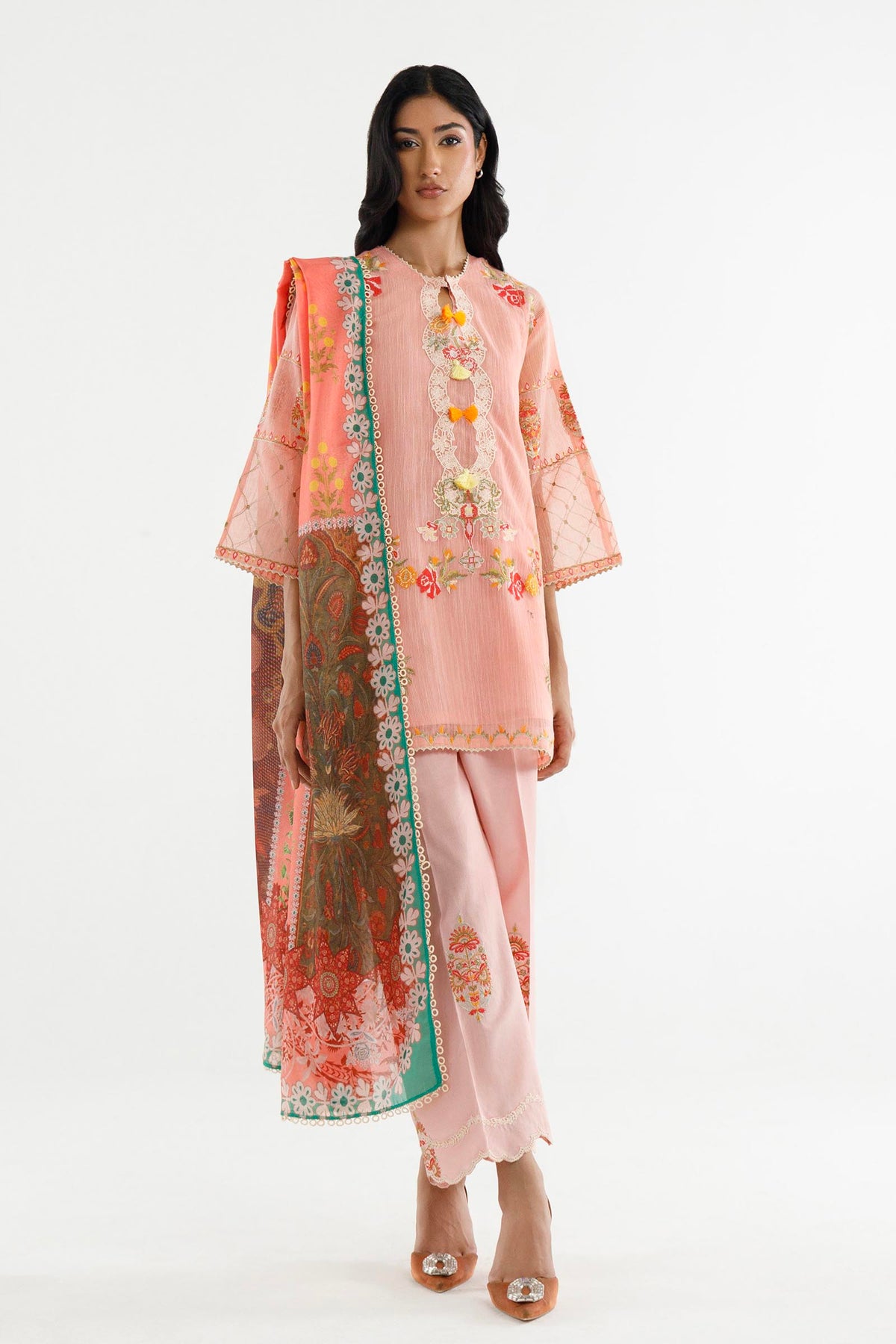 Stitched Embroidered Lawn Suit Main image