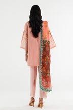 Stitched Embroidered Lawn Suit