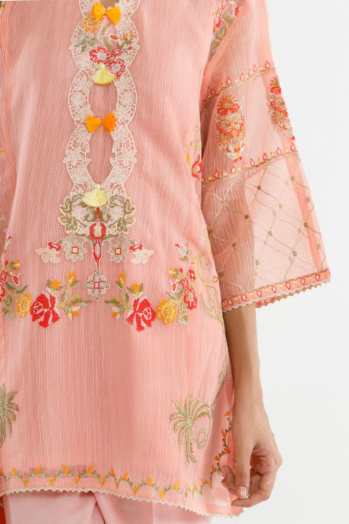 Stitched Embroidered Lawn Suit