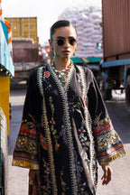 Stitched Embroidered Raw Silk Shirt