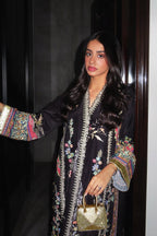Stitched Embroidered Raw Silk Shirt
