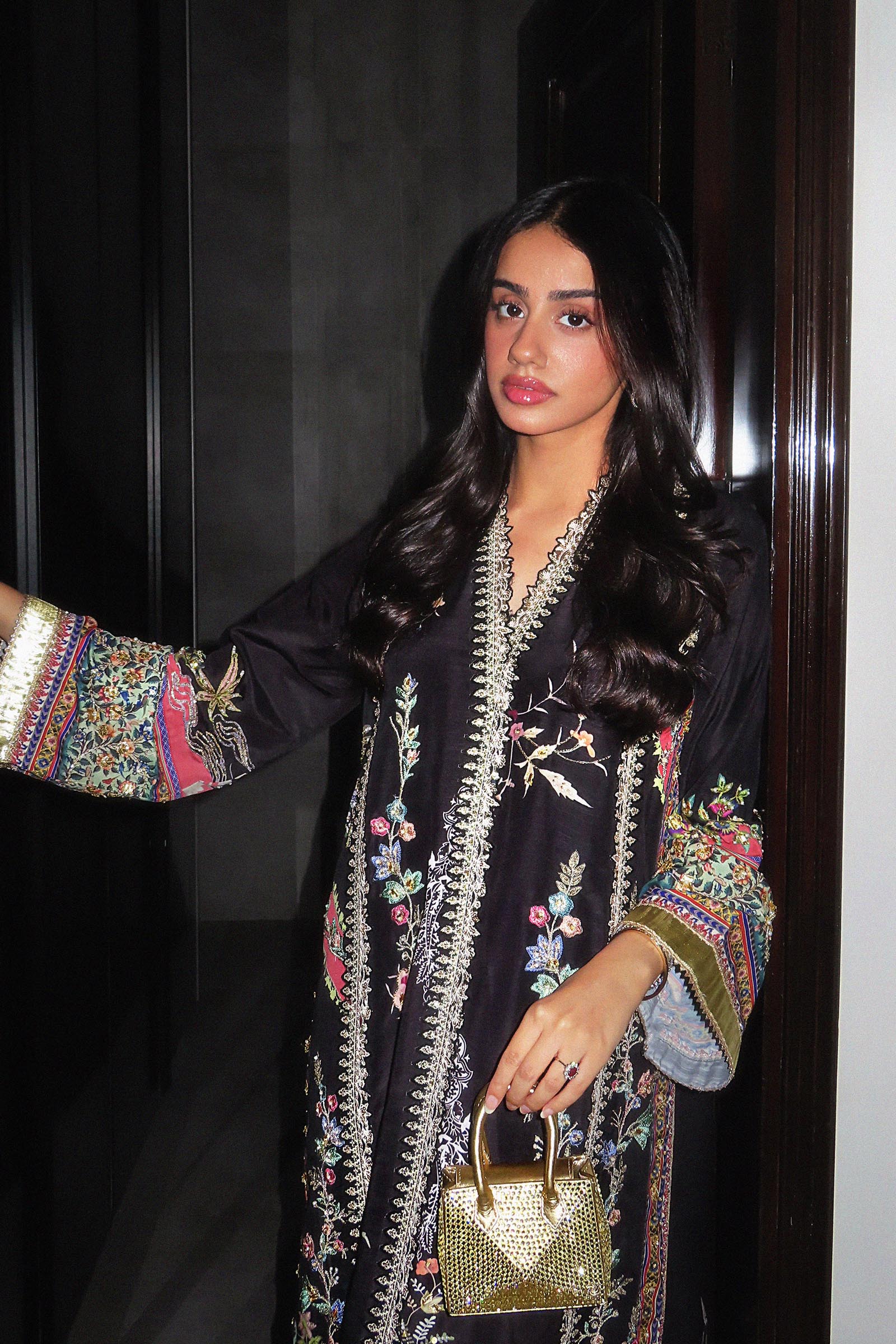 Stitched Embroidered Raw Silk Shirt