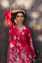 Stitched Embroidered Raw Silk Shirt+ Shalwar