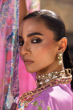 Stitched Embroidered Raw Silk Suit