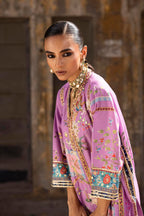 Stitched Embroidered Raw Silk Suit
