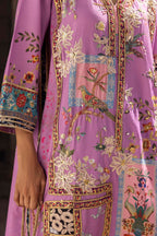 Stitched Embroidered Raw Silk Suit