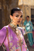 Stitched Embroidered Raw Silk Suit