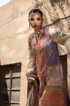 Stitched Embroidered Raw Silk Suit