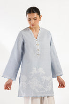 Stitched Embroidered Chambray Shirt+ Shalwar