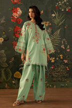 Stitched Embroidered Lawn Shirt + Shalwar
