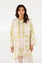 Stitched Embroidered Raw Silk Shirt + Shalwar