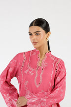 Stitched Embroidered Raw Silk Shirt+ Culotte