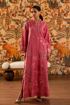 Stitched Embroidered Raw Silk Shirt+ Culotte