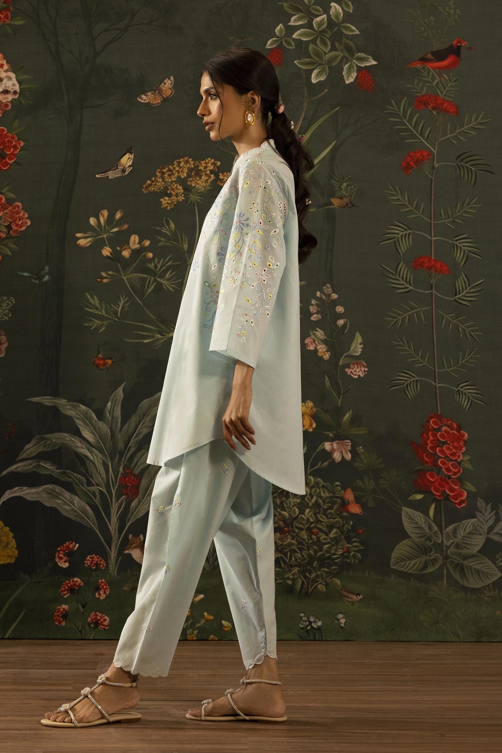 Stitched Embroidered Lawn Shirt+ Shalwar