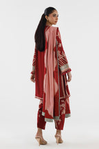 Stitched Embroidered Raw Silk Suit