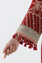 Stitched Embroidered Raw Silk Suit
