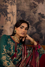 Stitched Embroidered Raw Silk Suit