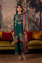 Stitched Embroidered Raw Silk Suit