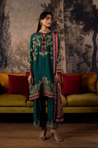 Stitched Embroidered Raw Silk Suit