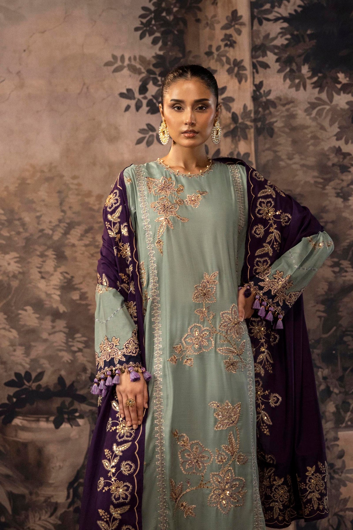 Stitched Embroidered Shirt+ Culotte
