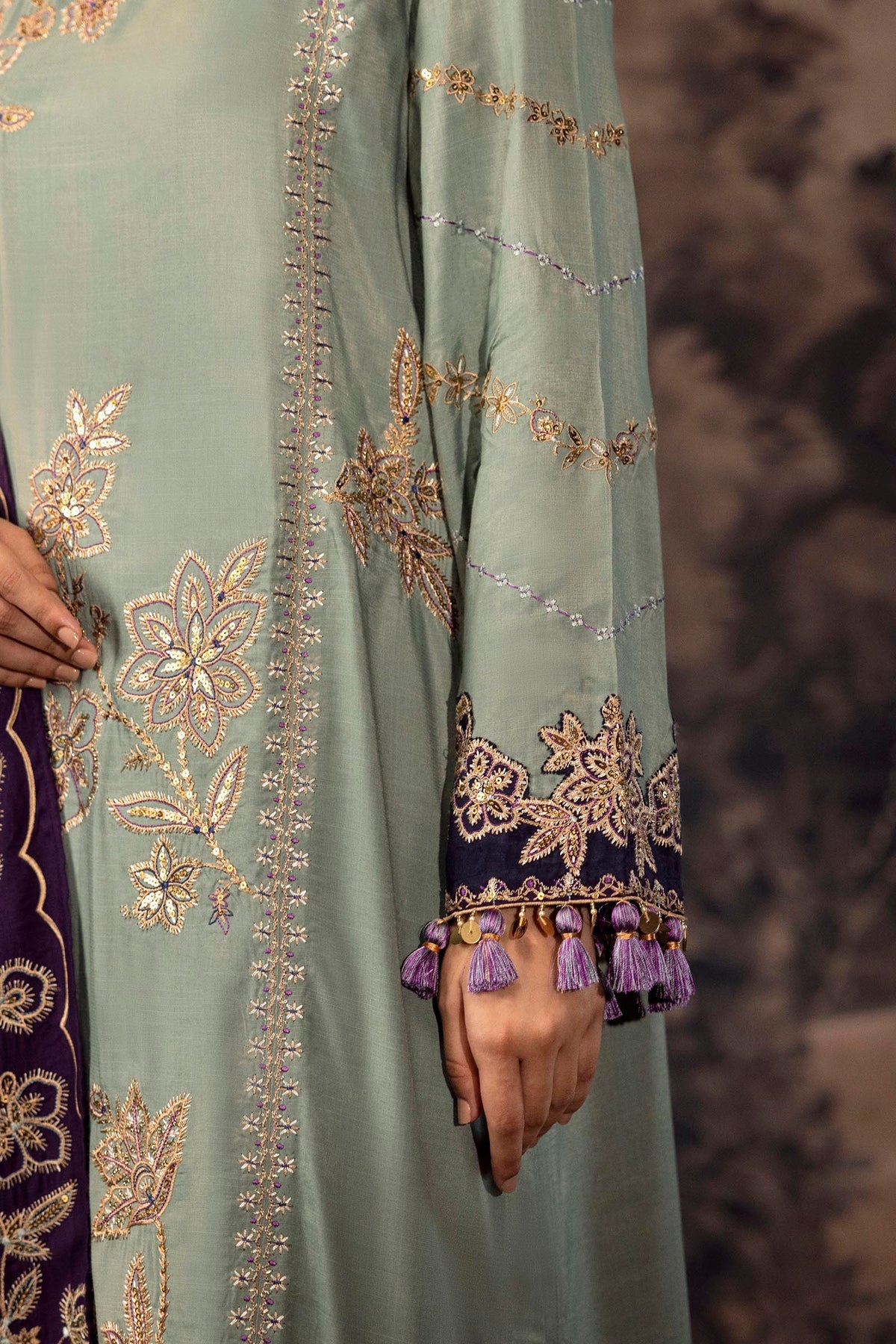 Stitched Embroidered Shirt+ Culotte