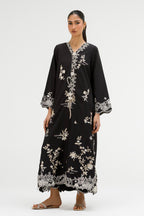 Stitched Embroidered Raw Silk Shirt+ Culotte