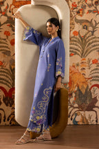 Stitched Embroidered Lawn Shirt + Culotte