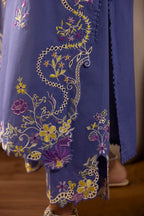 Stitched Embroidered Lawn Shirt + Culotte