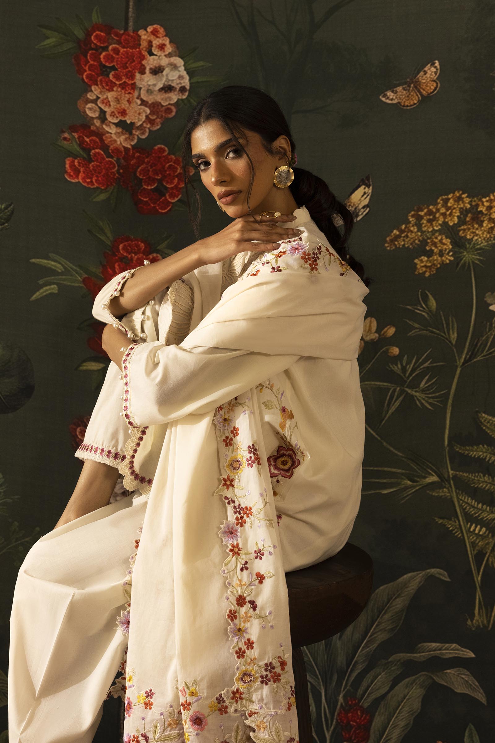 Lawn Embroidered Dupatta