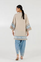 Stitched Embroidered Raw Silk Shirt+ Shalwar